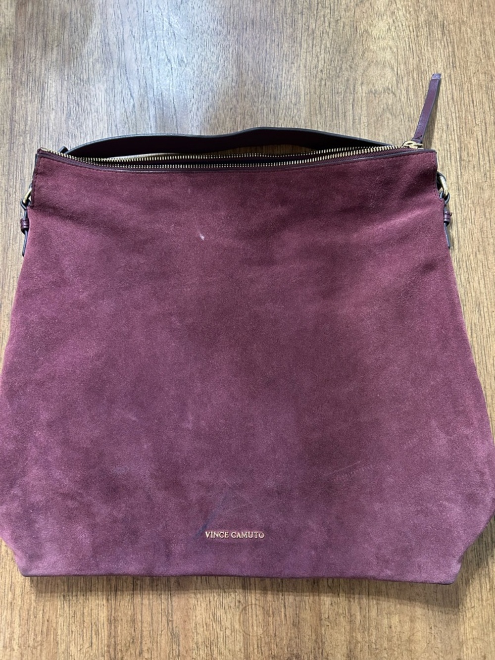 Vince Camuto Suede Shoulder Bag in Plum